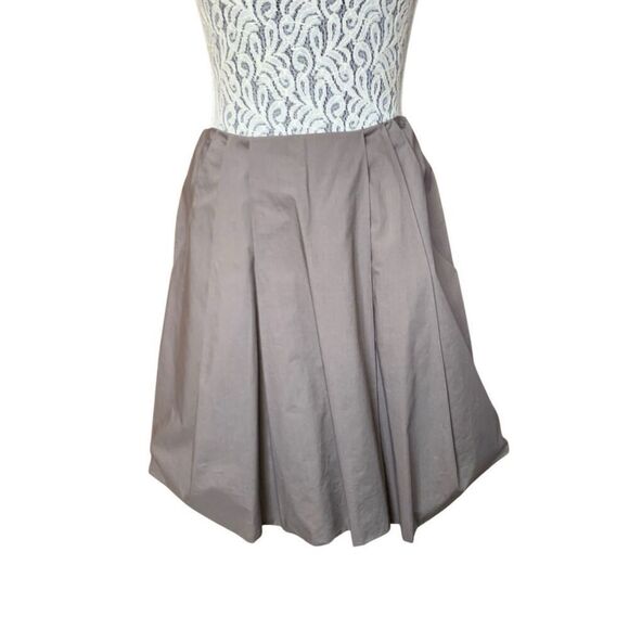 Marni Cotton A-line Mini Skirt‎ With Pockets In Dark Taupe Size 38/2 - Picture 4 of 12